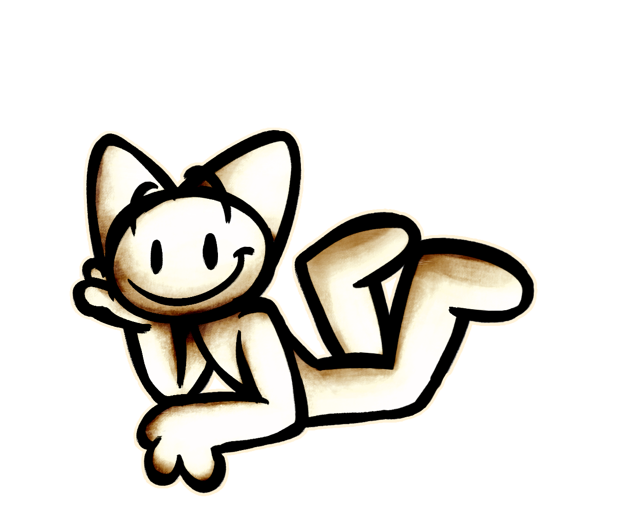 cool looking cat guy, do not point at him